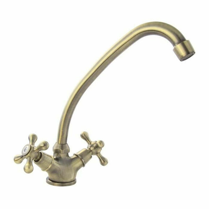 Two-handle tap Rousseau Beverley Rustfrit stål Kobber