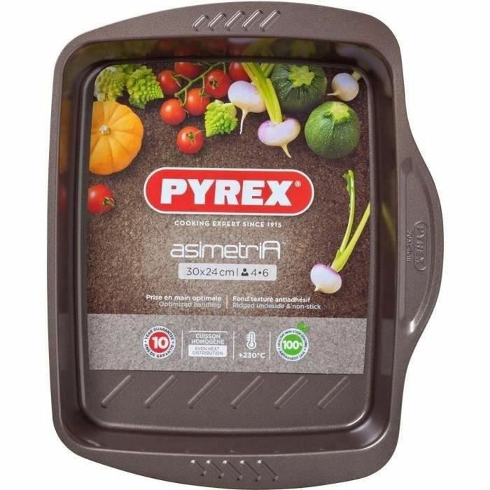 Bageplade Pyrex Brun Sort Metal