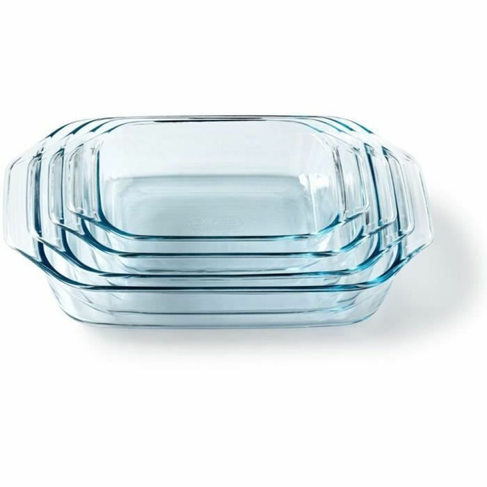 Sæt med ovnfaste fade Pyrex Gennemsigtig 4 Dele