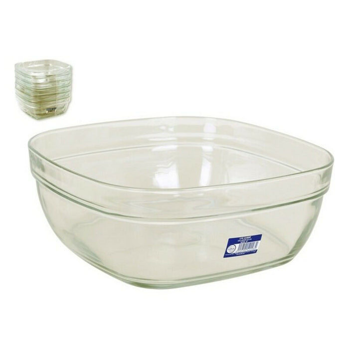 Salatskål Duralex Lys Firkantet Kan stables (23 x 23 x 9 cm) (3 L)
