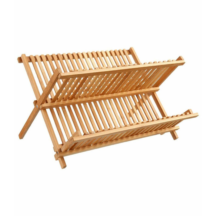 Afdrypningssstativ til køkkenvask 5five Foldbar Natur Bambus (42 x 33,5 x 25,5 cm)