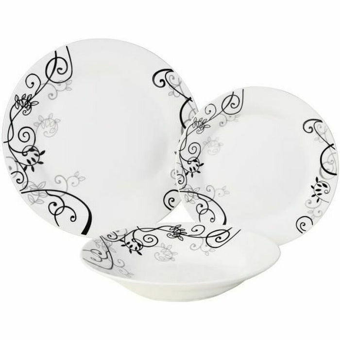 Kinesisk porcelæn Hvid Barroco 18 Dele