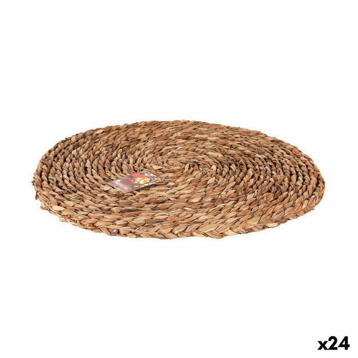Dækkeserviet Privilege Brun Ø 40 cm flet (24 enheder)