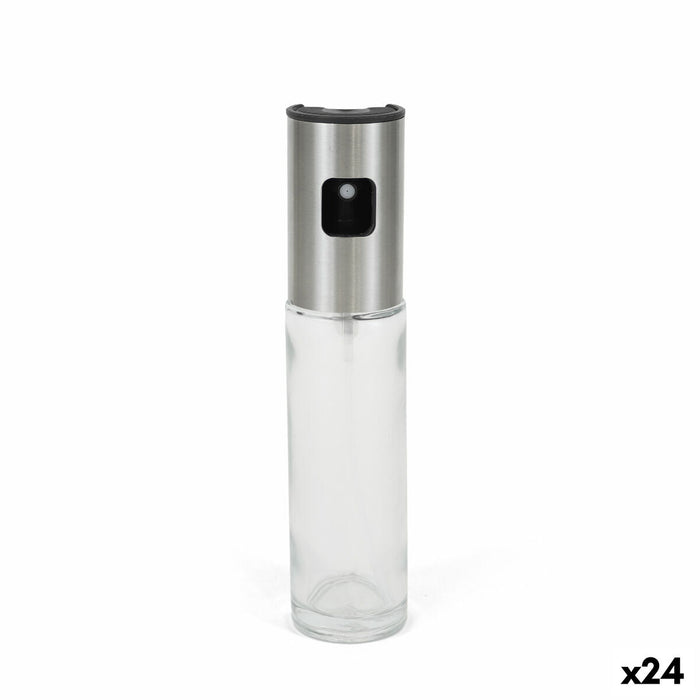 Flakon La Mediterránea Luxe Gennemsigtig Sølvfarvet Glas 100 ml (24 enheder)