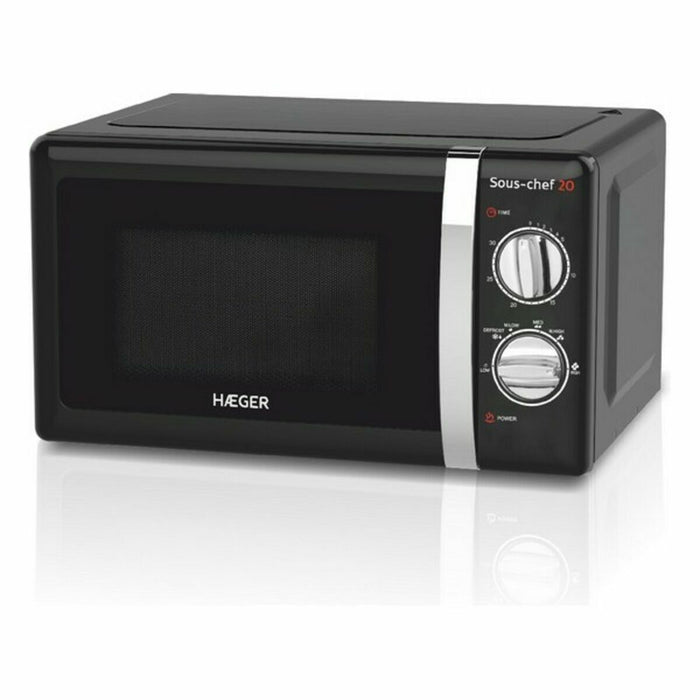 Mikrobølgeovnen med Grill Haeger MW-70B.007A 20 L Sort 700W