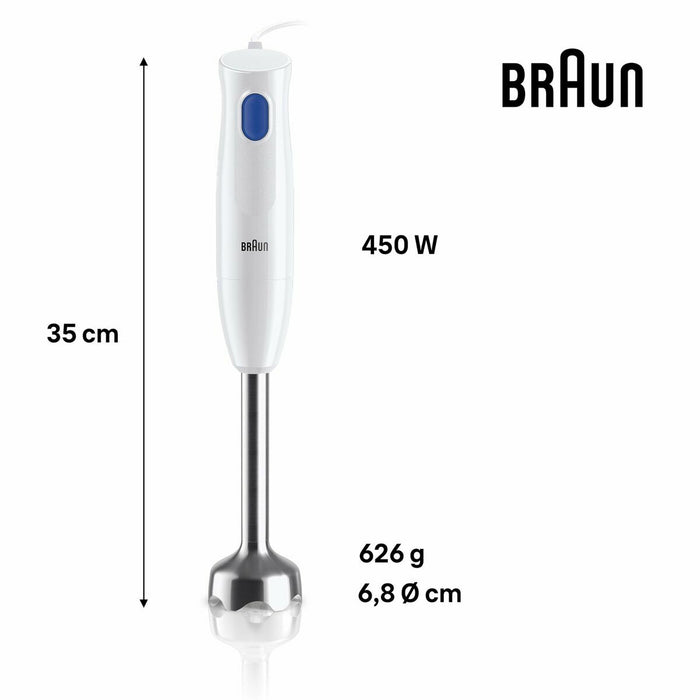Kop-blender Braun MQ10.001MWH Hvid 450 W