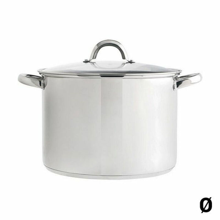 Gryde med Glaslåg Quid Rustfrit stål