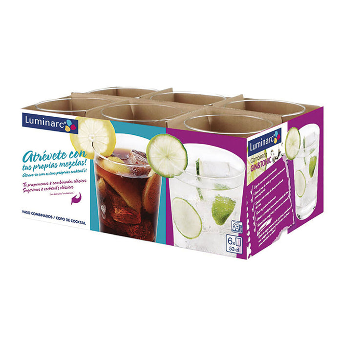 Glas Luminarc Sidra Gigante Gennemsigtig Glas 530 ml 6 enheder (Pack 6x)