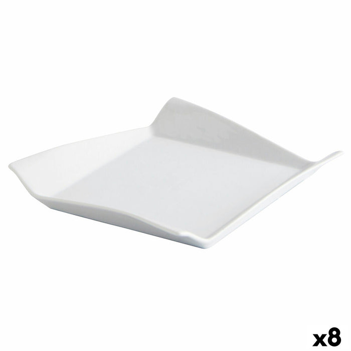 Tallerken Quid Gastro Fresh Sandwich Keramik Hvid (17,5 cm) (8 enheder)