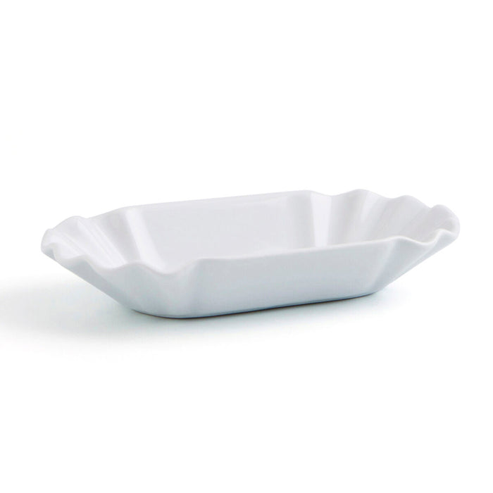 Snack bakke Quid Gastro Fun Keramik Hvid (20,5 x 11 x 3,5 cm) (Pack 12x)