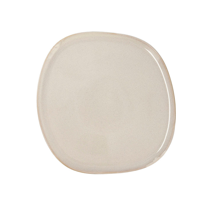 Flad Plade Bidasoa Ikonic Hvid Keramik 26,5 x 25,7 x 1,5 cm (4 enheder) (Pack 4x)