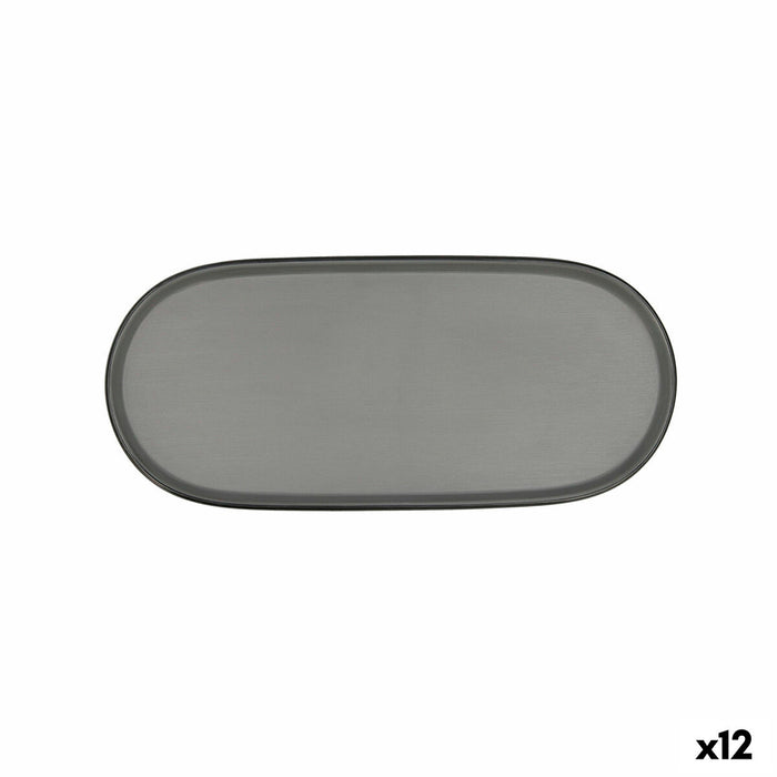 Snack bakke Bidasoa Gio Grå Plastik 28 x 12 cm 12 enheder