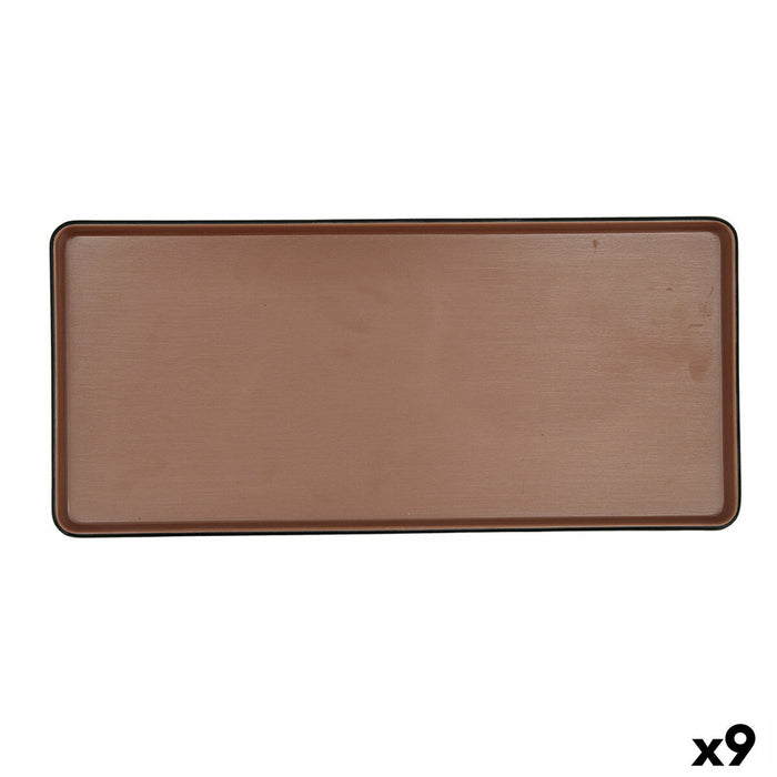 Snack bakke Bidasoa Gio 31,5 x 14,5 cm Brun Plastik 9 enheder