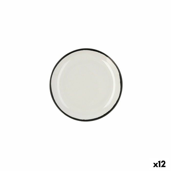 Flad Plade Ariane Vital Filo Hvid Keramik Ø 21 cm (12 enheder)