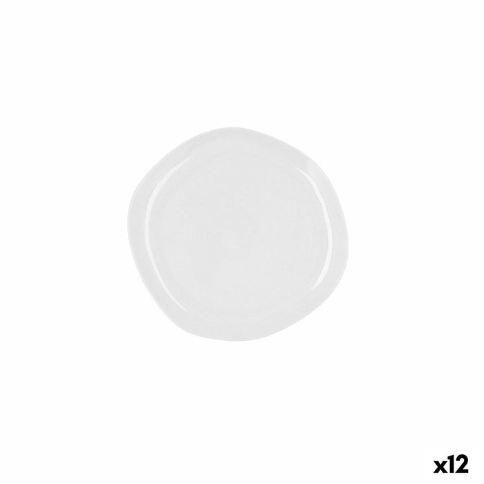 Plosek krožnik Ariane Earth Keramik Hvid Ø 21 cm (12 enheder)