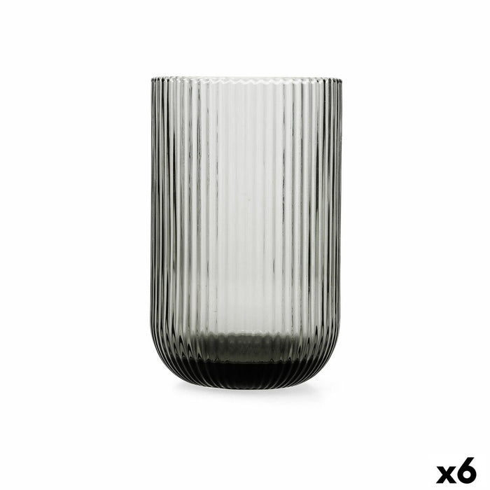 Glas Bidasoa Fosil Grå Glas 460 ml (6 enheder)