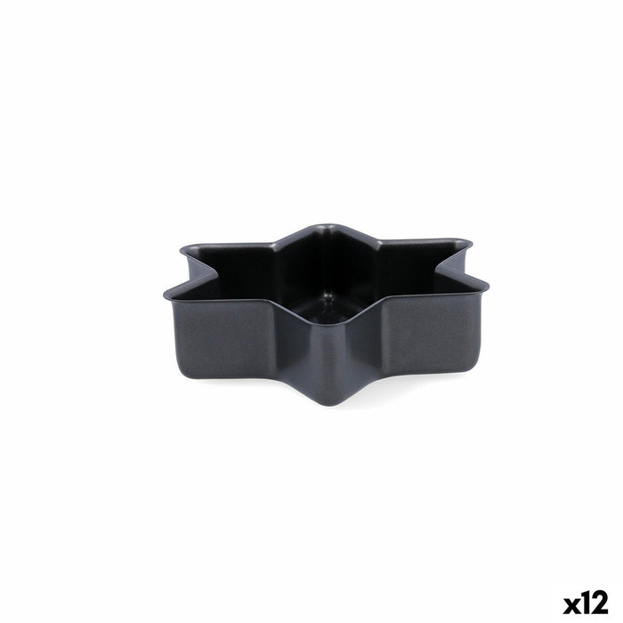 Bageform til bagværk Quid Sweet Grey Grå Metal 21 x 5 cm (12 enheder)