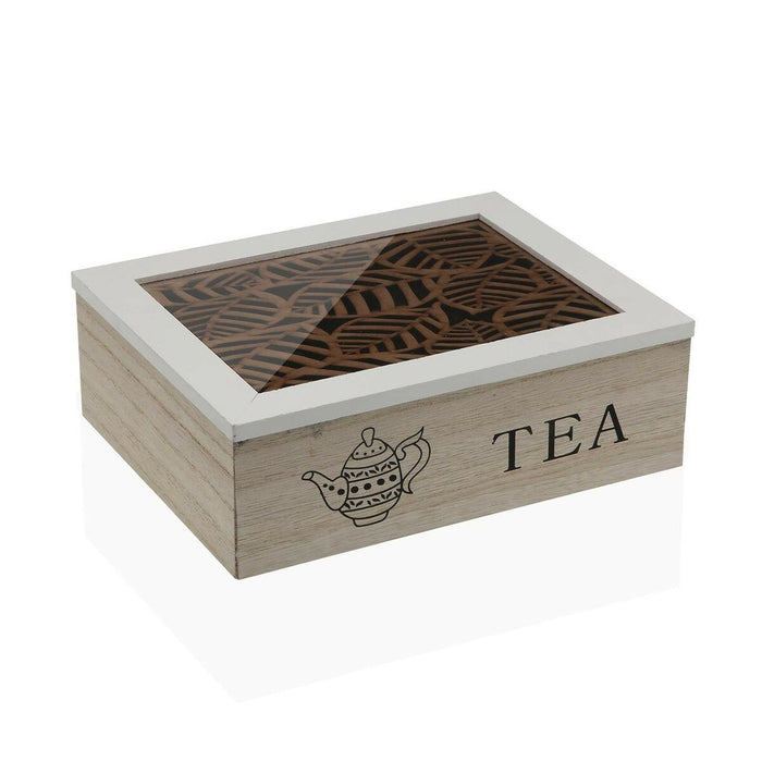 Æske til infusioner Versa Ark Træ MDF 23 x 7,5 x 17,5 cm