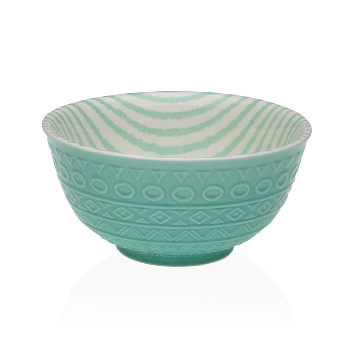 Snackskål Versa Turkisblå Keramik Porcelæn 16 x 7,7 x 16 cm