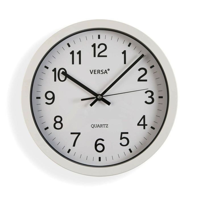 Vægur Versa Hvid Plastik Kvarts 4,3 x 30 x 30 cm