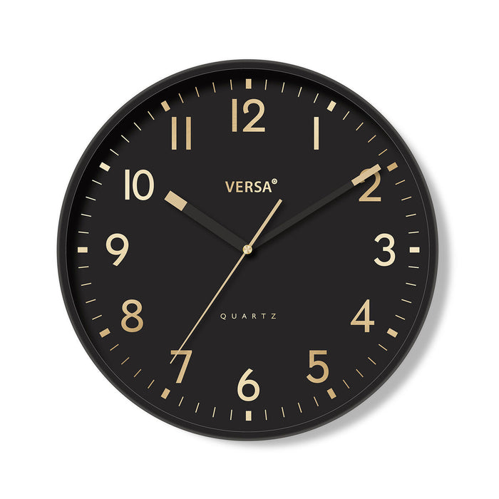 Vægur Versa Sort Plastik 4 x 30 x 30 cm