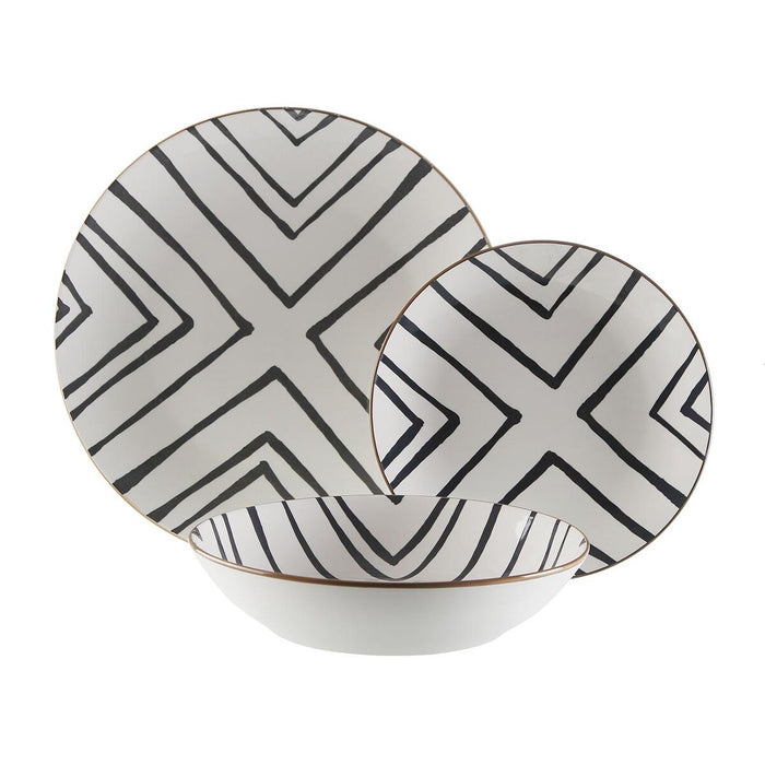 Spisestel Versa Grå Porcelæn 18 Dele