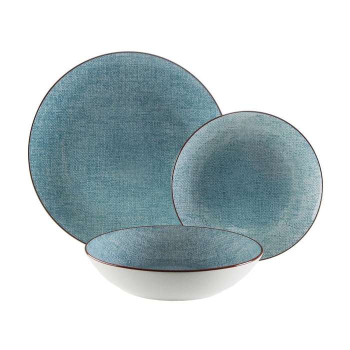 Spisestel Versa Blå Porcelæn 18 Dele