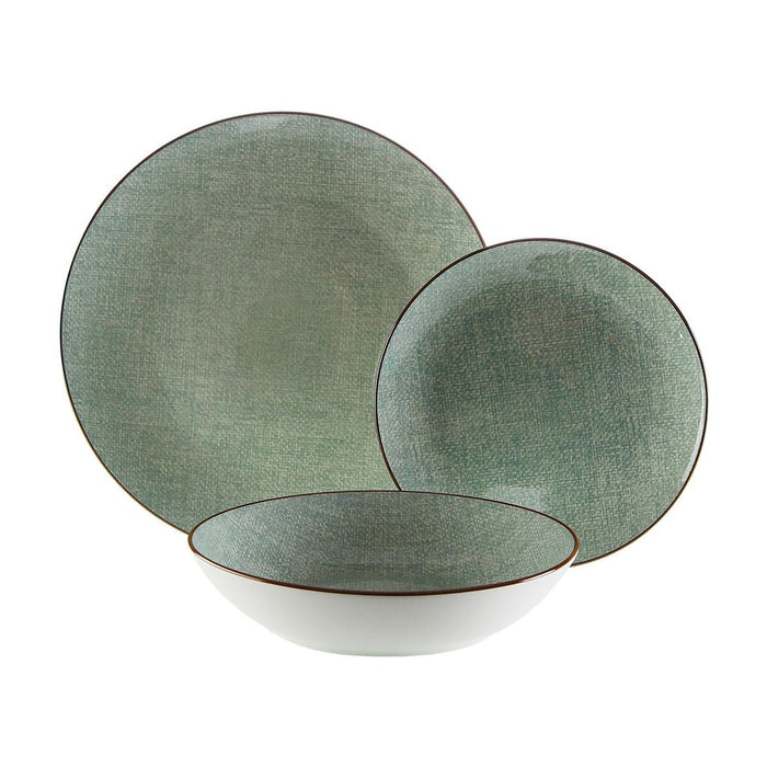 Spisestel Versa Grøn Porcelæn 18 Dele