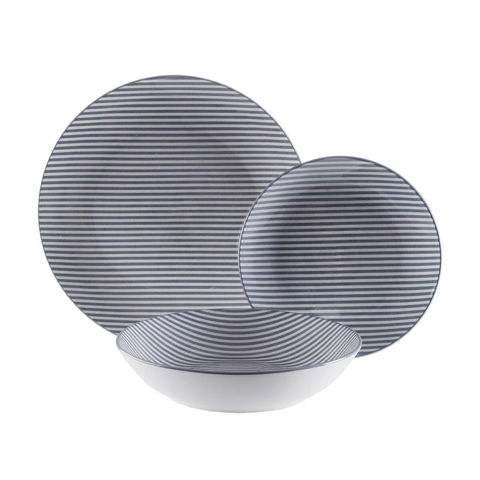 Spisestel Versa Blå Porcelæn 18 Dele