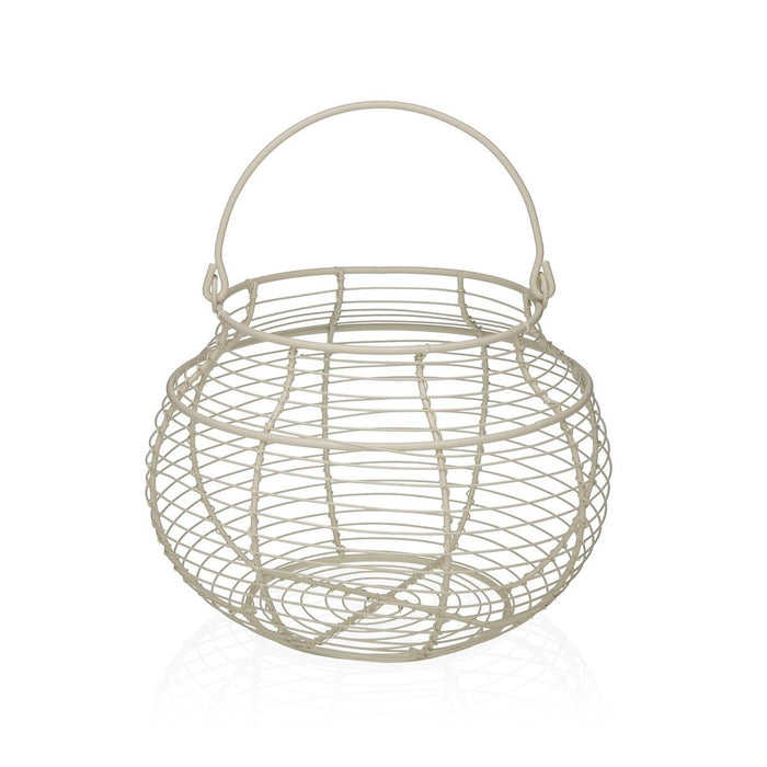 Æggekop Versa Hvid Metal Stål 23 X 17,5 X 23 CM