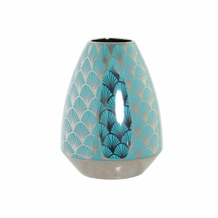 Vase DKD Home Decor Turkisblå Porcelæn Orientalsk (18 x 18 x 24 cm)