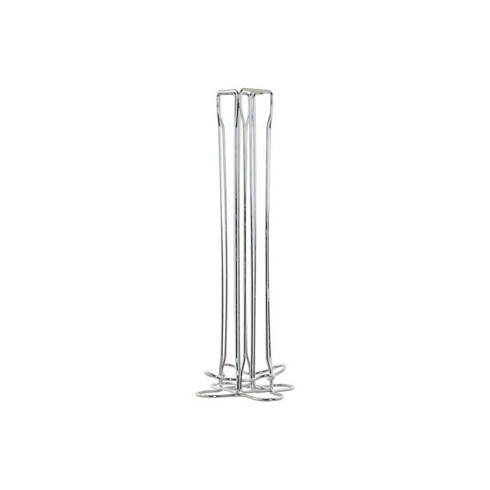 Holder til kaffekapsler DKD Home Decor Sølvfarvet Metal Plastik 13 x 13 x 37 cm