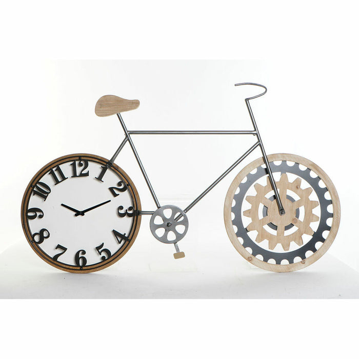 Vægur DKD Home Decor 108 x 6,4 x 63,5 cm Natur Sort Cykel Metal Træ MDF
