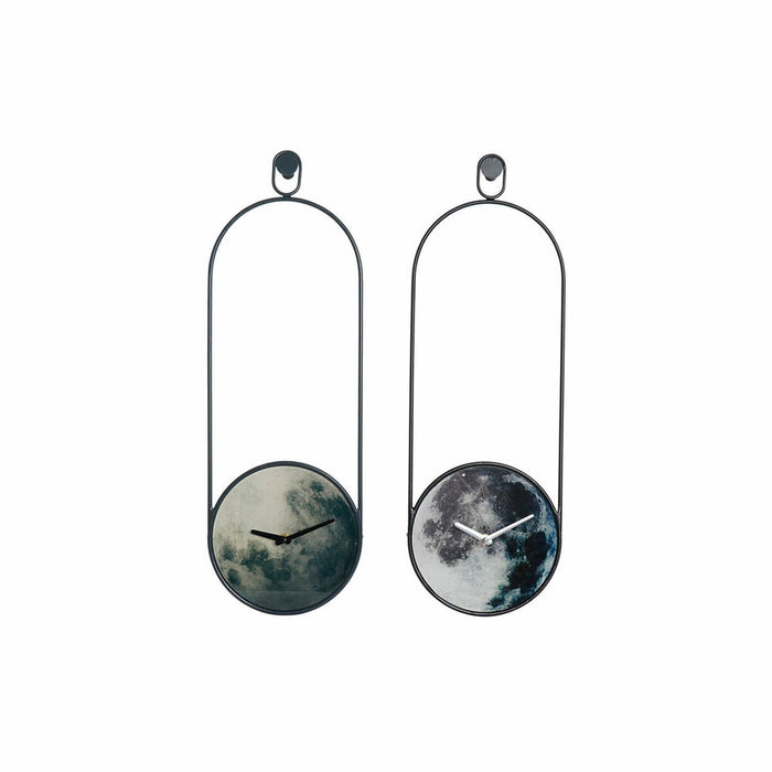 Vægur DKD Home Decor Krystal Grå Jern (20 x 4.5 x 60 cm) (2 pcs)