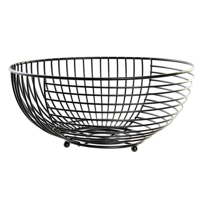 Frugtskål DKD Home Decor Sort Metal 28 x 28 x 12 cm