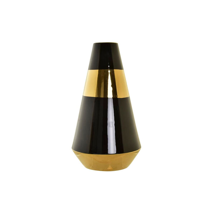 Vase DKD Home Decor Porcelæn Gylden To-farvet Moderne (19 x 19 x 35 cm)