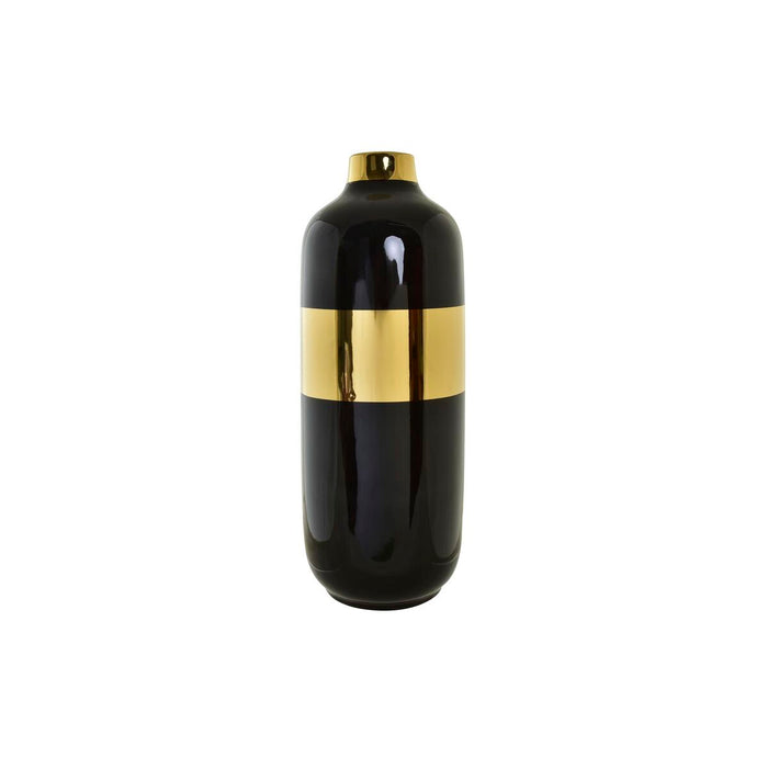 Vase DKD Home Decor Porcelæn Gylden To-farvet Moderne (16 x 16 x 41 cm)