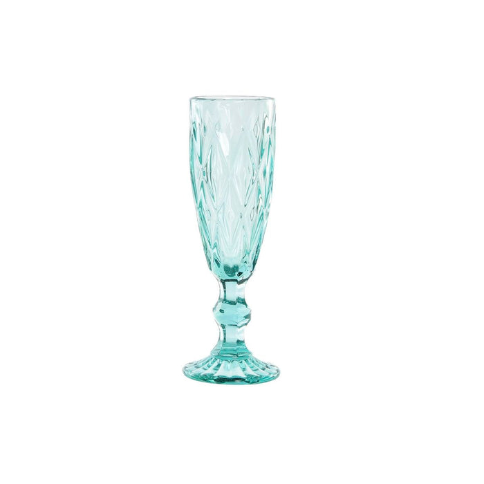 Vinglas DKD Home Decor Krystal Turkisblå (150 ml)