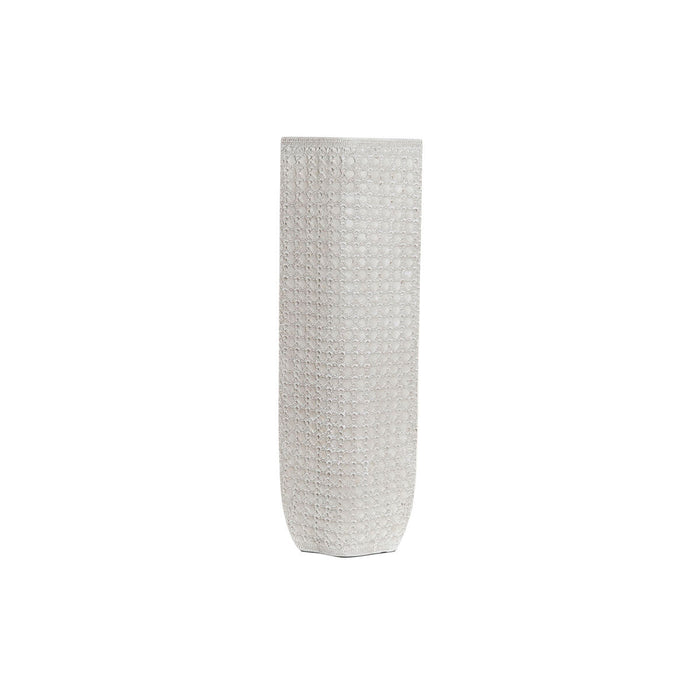 Vase DKD Home Decor 20 x 12 x 58 cm Hvid Harpiks Moderne