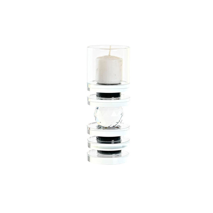Lyseholder DKD Home Decor Blå Sort Krystal 6 x 6 x 16 cm