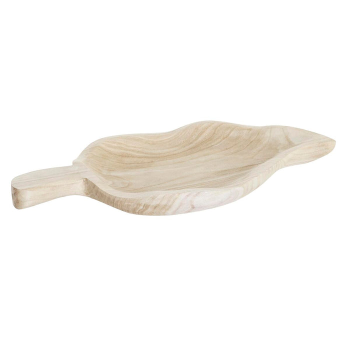 Snack bakke DKD Home Decor 56 x 28 x 5 cm Natur Lys brun Tropisk Blad af en plante