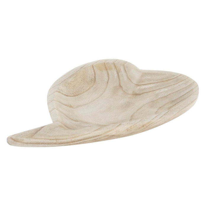 Snack bakke DKD Home Decor Lys brun Natur Hjerte Tropisk 35 x 24 x 4 cm