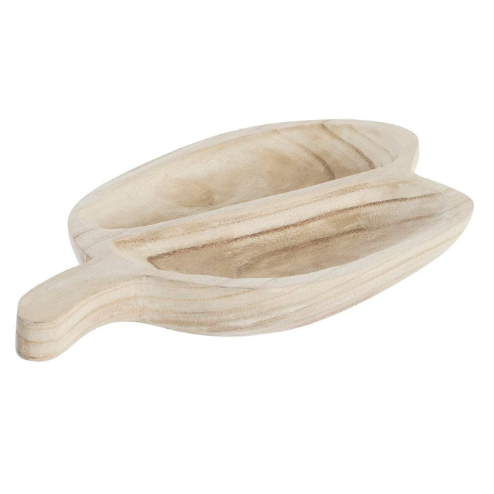 Snack bakke DKD Home Decor Lys brun Natur Tropisk 38 x 21 x 5 cm 30 x 21 x 5 cm