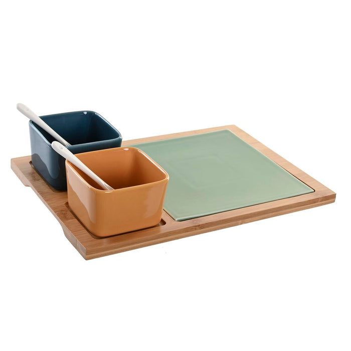 Sæt til appetizere DKD Home Decor 31 x 21 x 6 cm Porcelæn Multifarvet 6 Dele