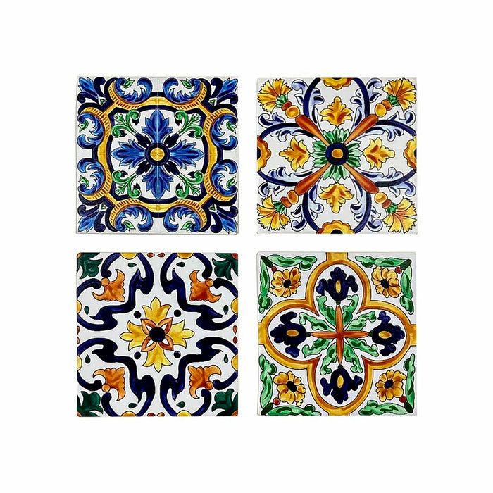 Varmebrikker DKD Home Decor Flise 4 enheder (10,8 x 10,8 x 0,7 cm)