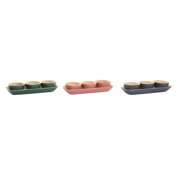 Skål DKD Home Decor 32 x 12,7 x 3,5 cm (3 Dele)