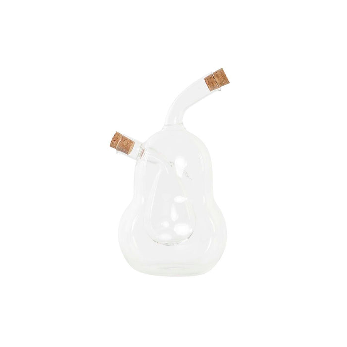 Olie og eddikesæt DKD Home Decor 12 x 10 x 18,6 cm Gennemsigtig Kork 540 ml Borosilikatglas