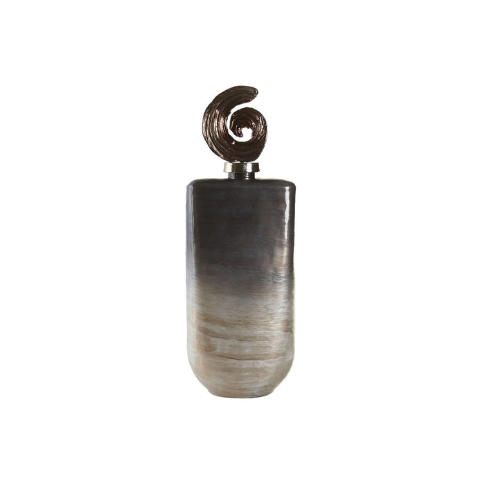 Vase DKD Home Decor Multifarvet Aluminium Krystal 19 x 12 x 55 cm