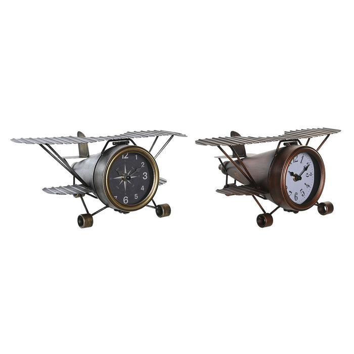 Namizna ura DKD Home Decor 35 x 21 x 14 cm Fly Krystal Aluminium Jern (2 enheder)