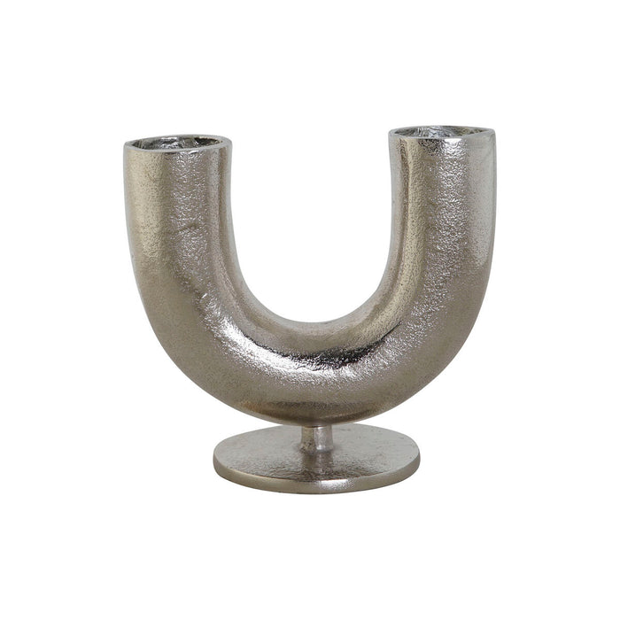Vase DKD Home Decor Sølvfarvet Aluminium 19 x 11 x 17 cm